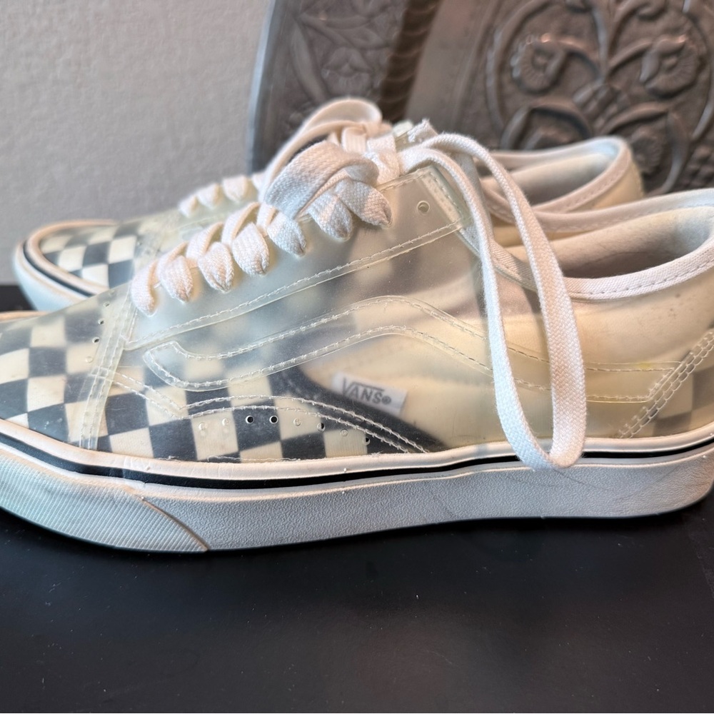 Vans Oldskool Clear Transparent Checkerboard Snea… - image 3